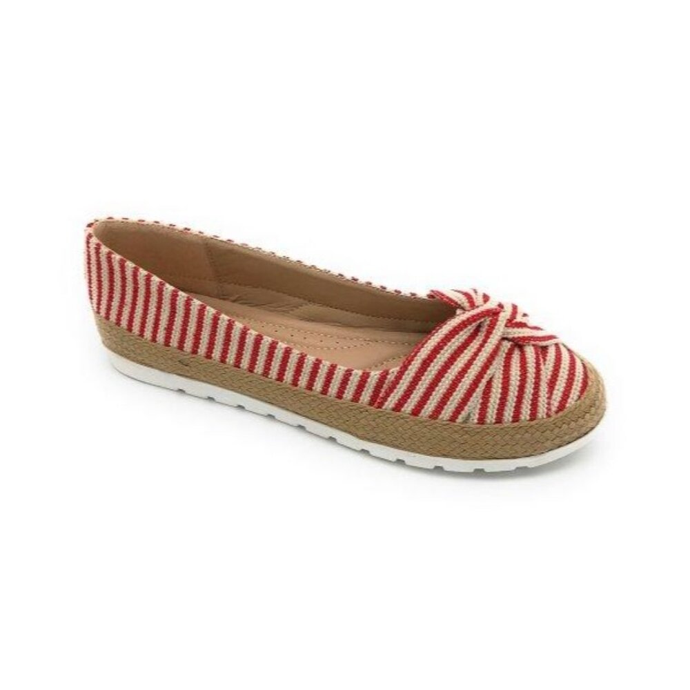 J. MARK - Red Stripe Knot-Detail Spring Flat